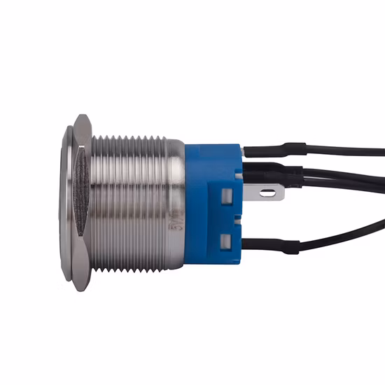전원 제어 스위치 5핀 순간 링 LED 켜짐 꺼짐 유선 사용자 정의 22mm 12볼트 푸시 버튼