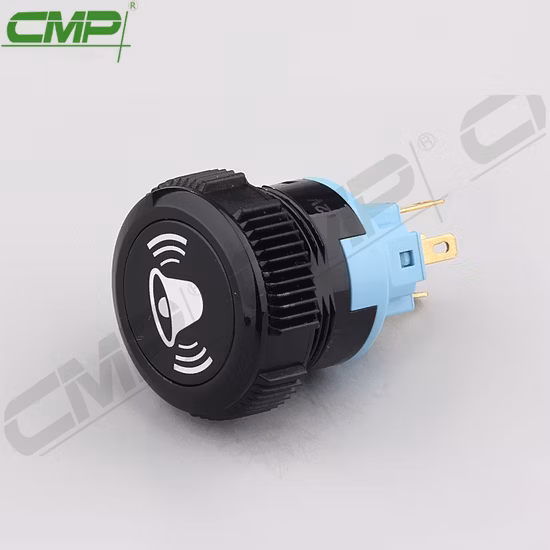 CMP 금속 또는 플라스틱 조명 검정색 전원 스위치 켜기 끄기 푸시 버튼